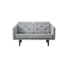 No. 1 2002 2 pers. sofa, grå/sortlakeret eg