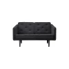 No. 1 2002 2 pers. sofa, mørkegrå/sortlakeret eg