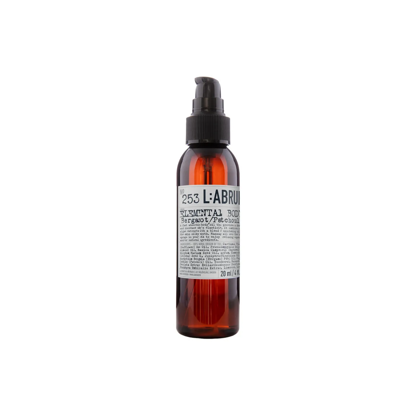 No. 253 Body Oil, bergamot/patchouli