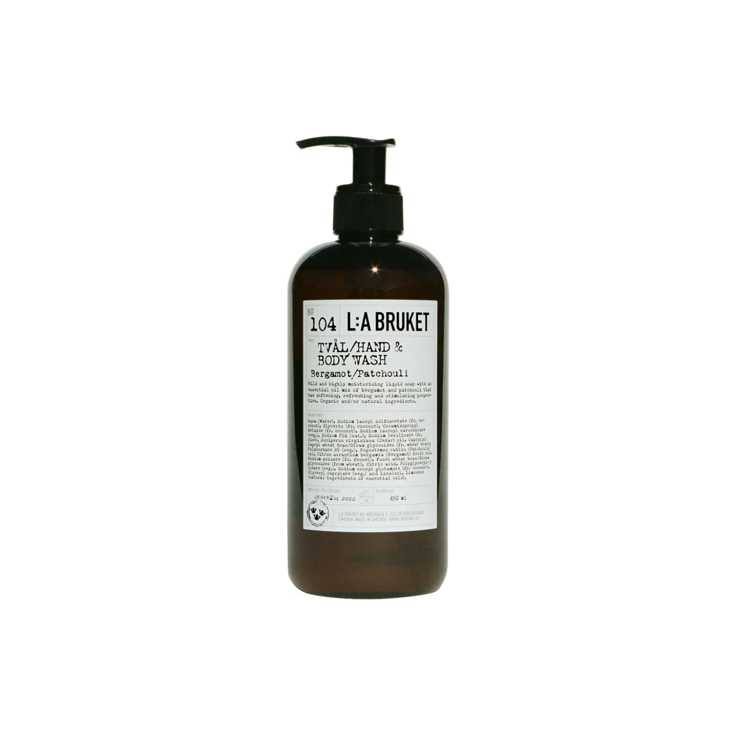 No. 104 Hand & Body Wash, bergamot/patchouli