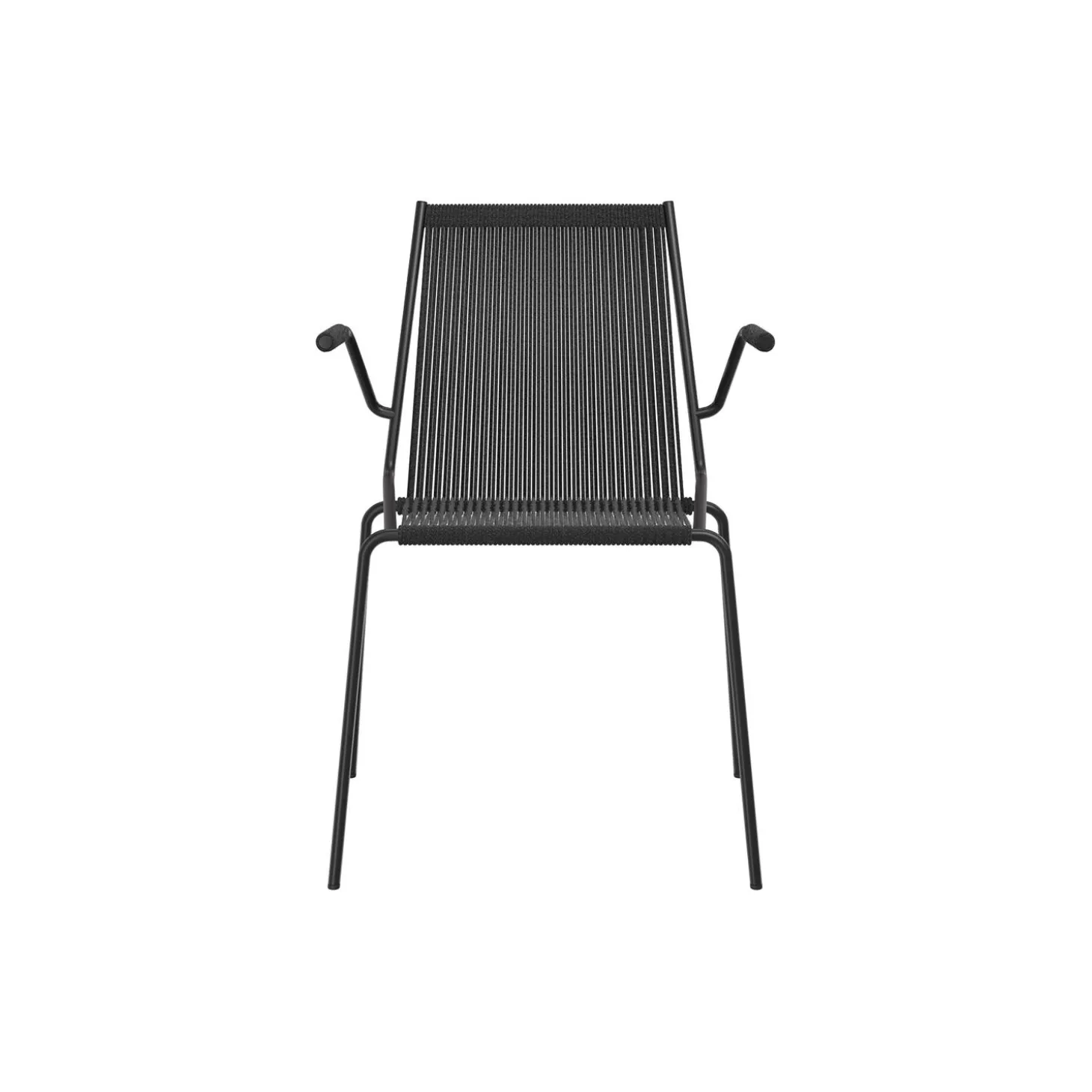 Noel Armrest Chair, black/black linen