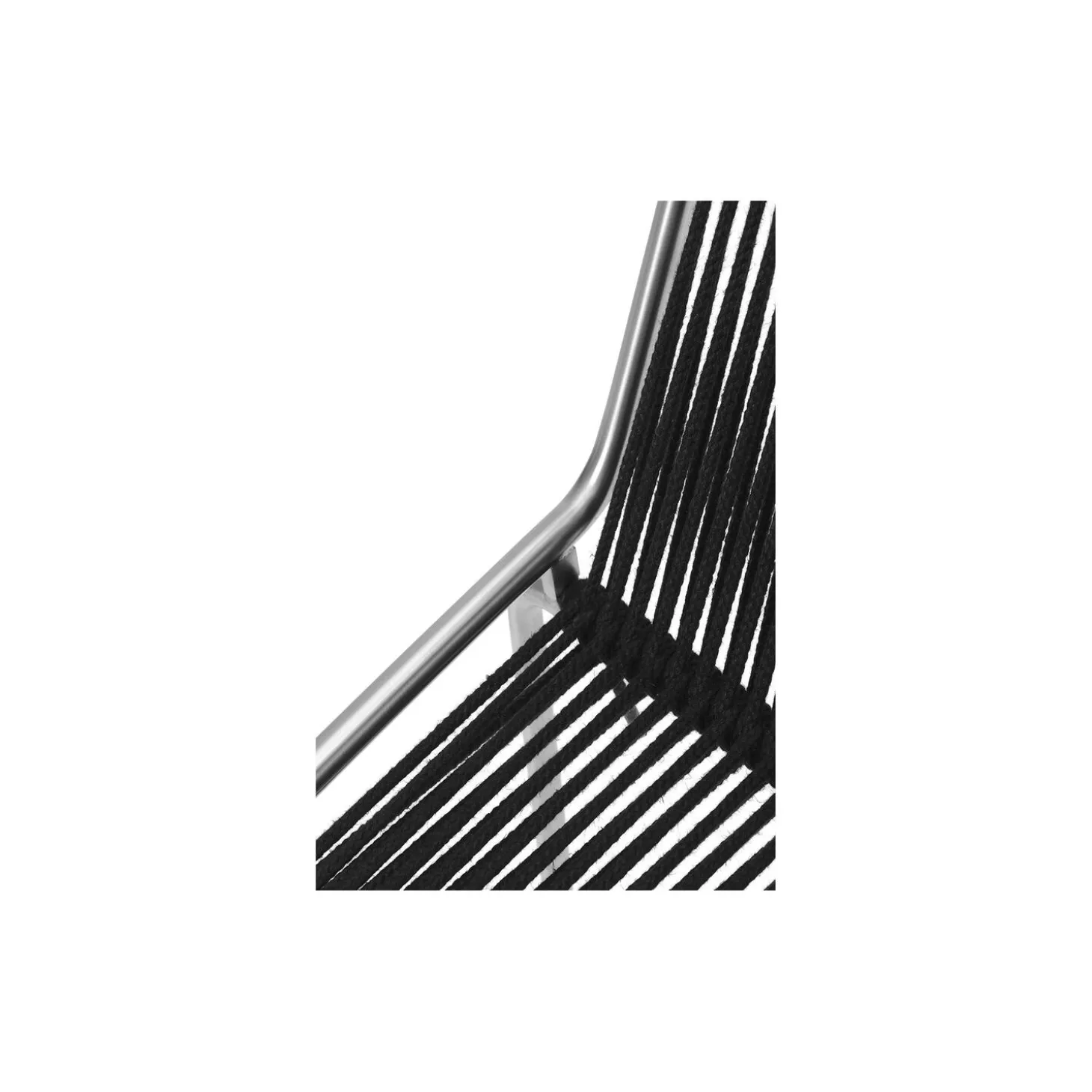 Noel Armrest Chair, steel/black linen