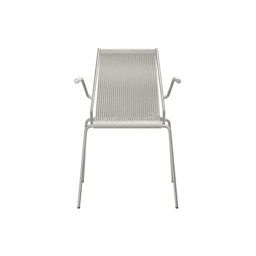 Noel Armrest Chair, steel/fair grey wool