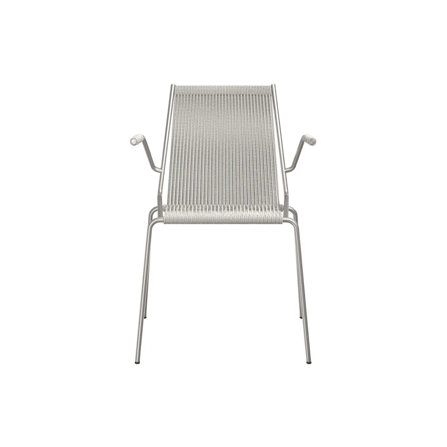 Noel Armrest Chair, steel/fair grey wool