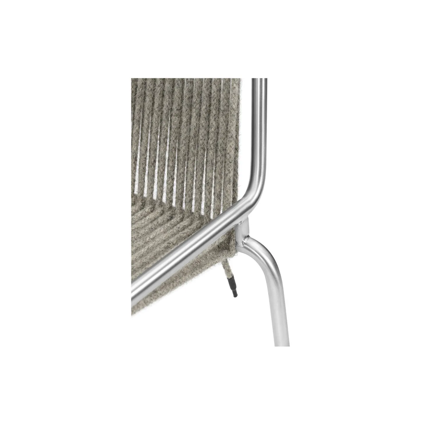 Noel Armrest Chair, steel/fair grey wool