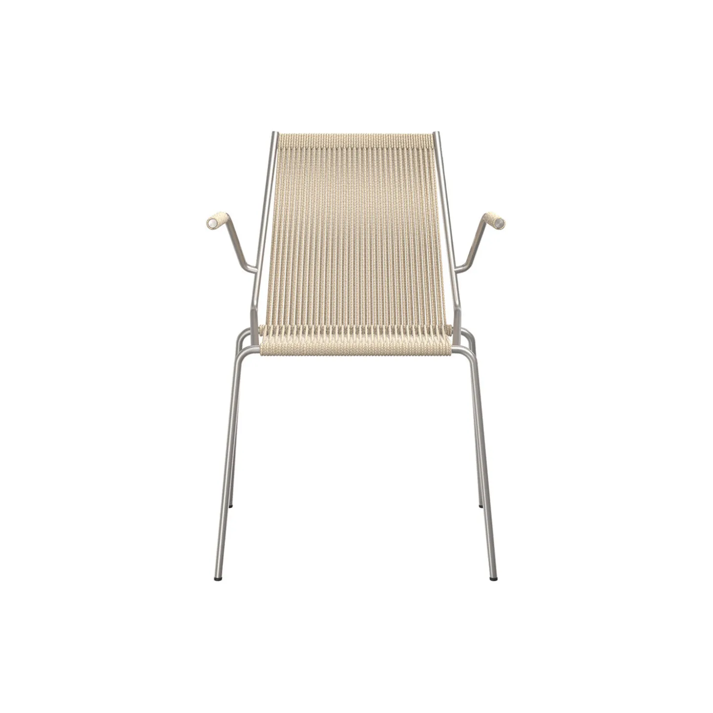 Noel Armrest Chair, steel/nature linen