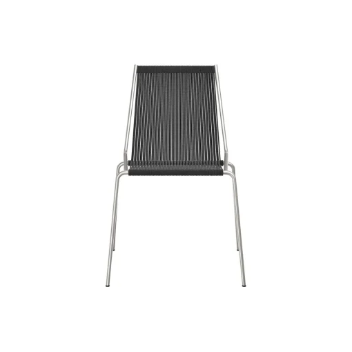 Noel Chair, steel/black linen
