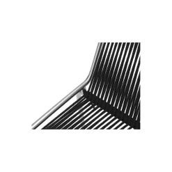 Noel Chair, steel/black linen