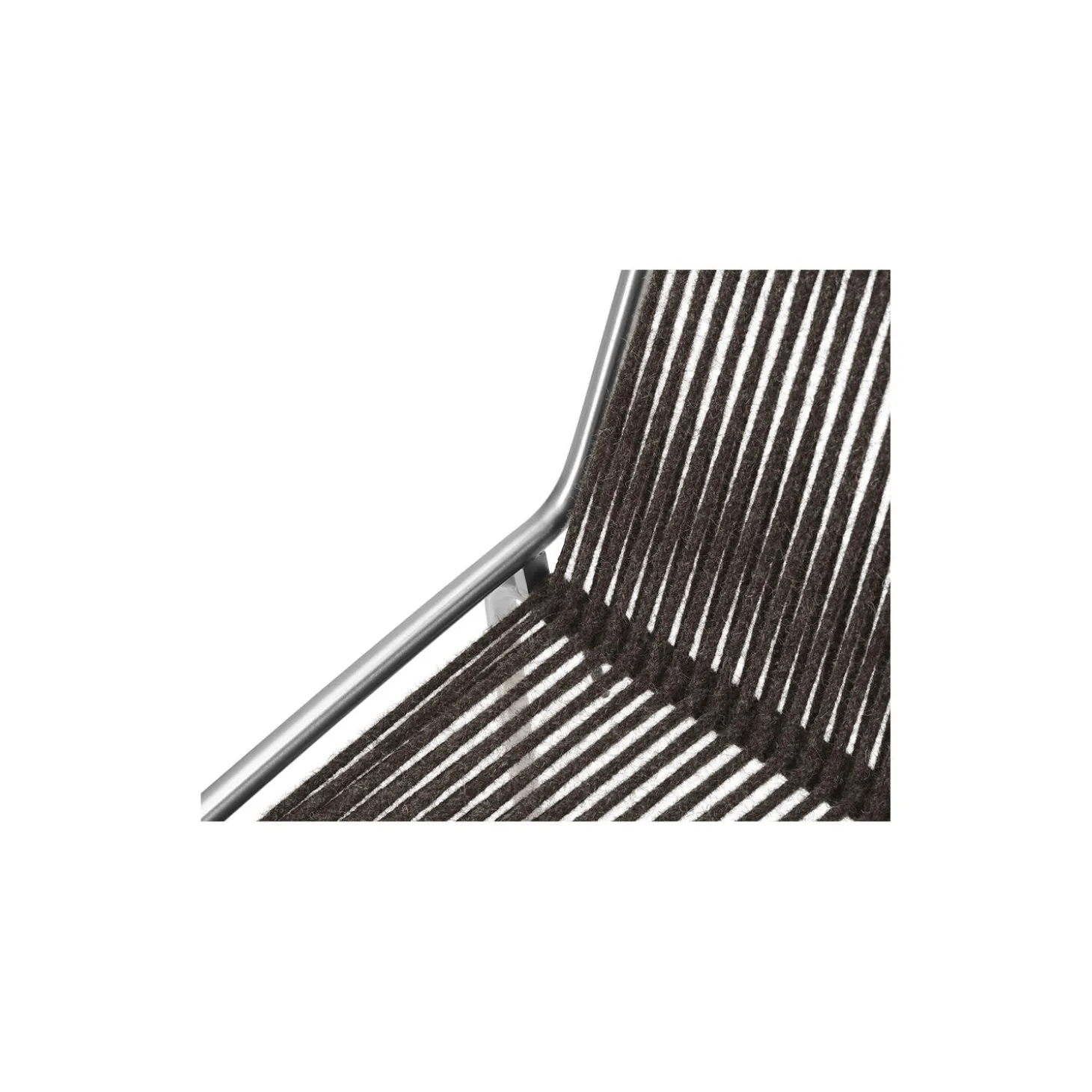Noel Chair, steel/dark grey wool