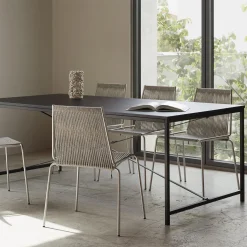 Noel Chair, steel/fair grey wool