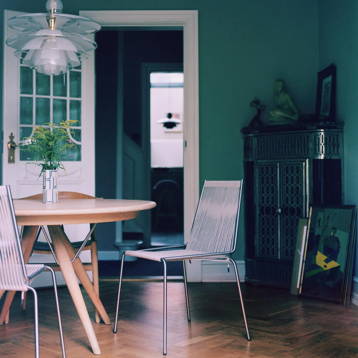 Noel Chair, steel/nature linen