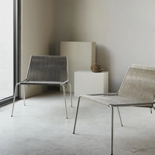 Noel Lounge Chair, black/black linen