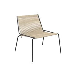 Noel Lounge Chair, black/nature linen
