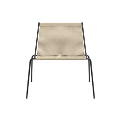 Noel Lounge Chair, black/nature linen