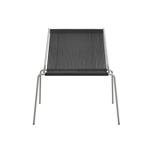 Noel Lounge Chair, steel/black linen