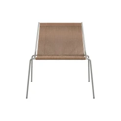 Noel Lounge Chair, steel/brown wool