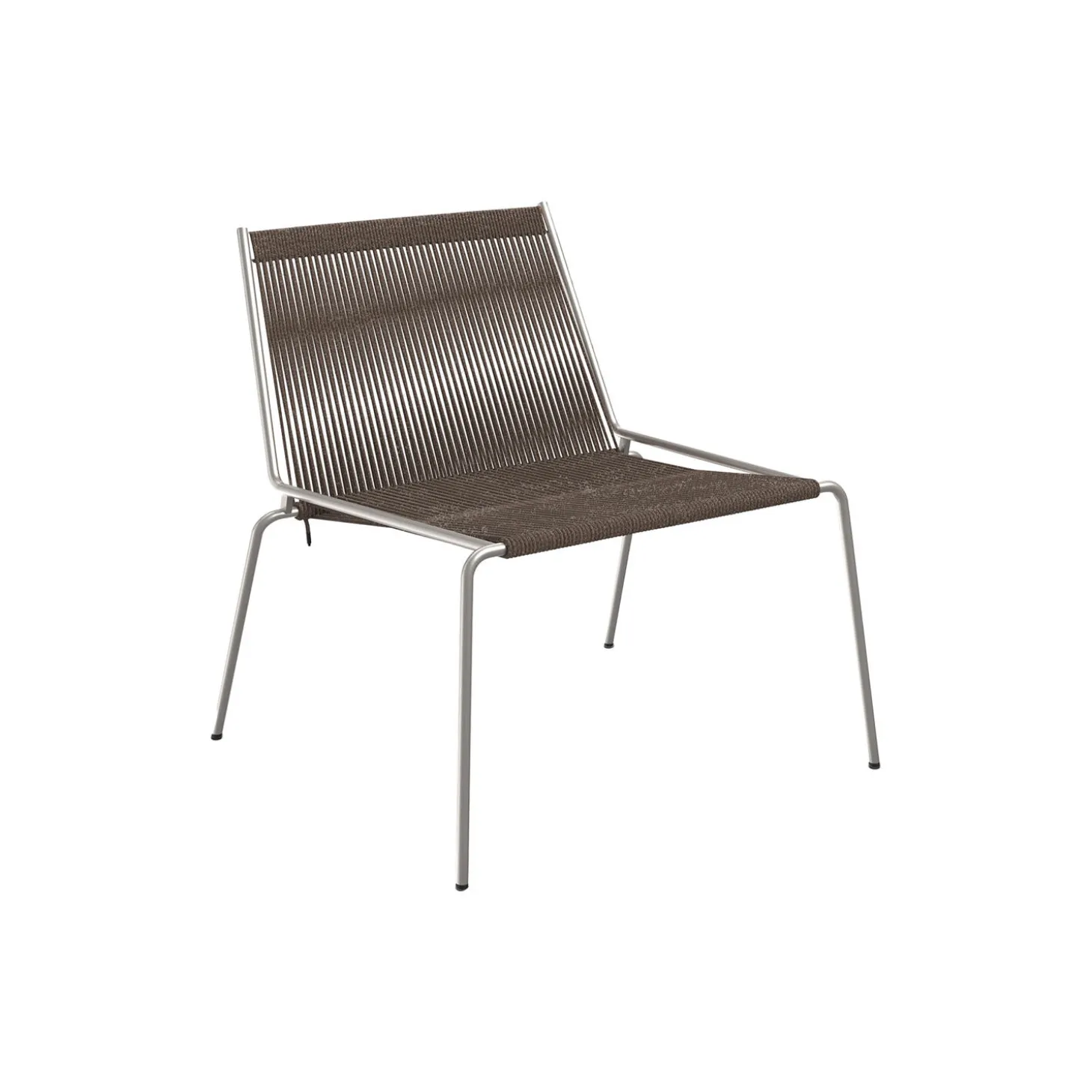 Noel Lounge Chair, steel/dark grey wool
