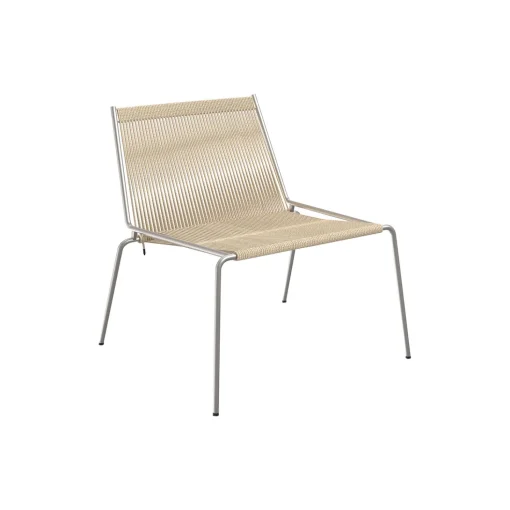 Noel Lounge Chair, steel/nature linen