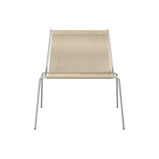 Noel Lounge Chair, steel/nature linen