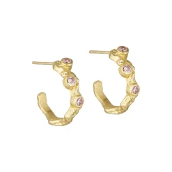 Noora Foil Øreringe, baby pink