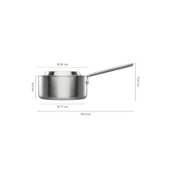 Norden Steel kasserolle med låg 2,5 L