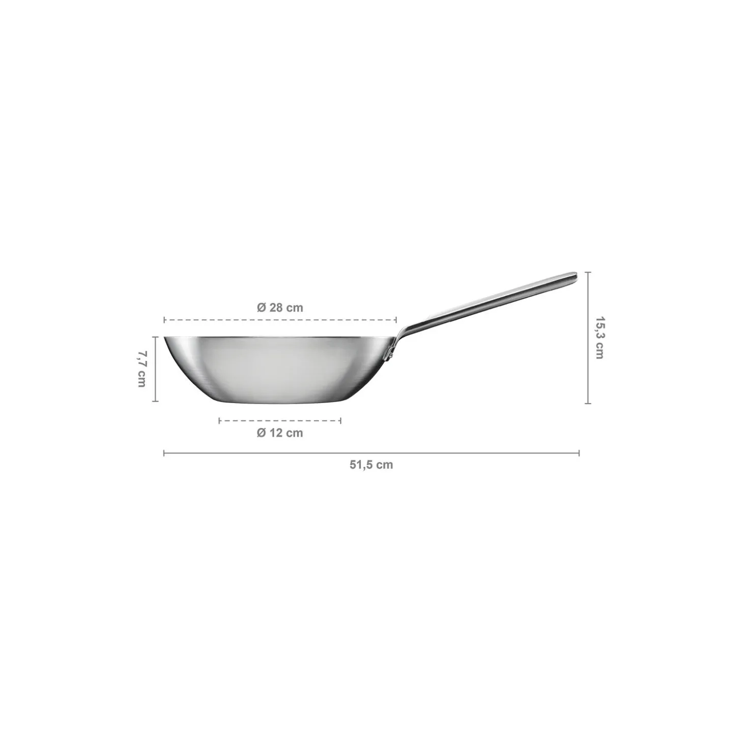 Norden Steel wok ubelagt Ø 28 cm