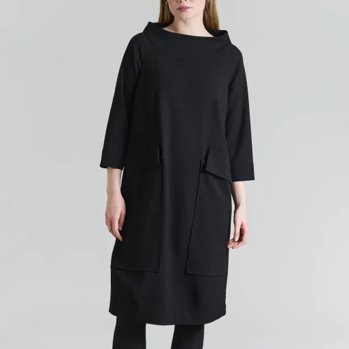 Noru kjole med krave, black