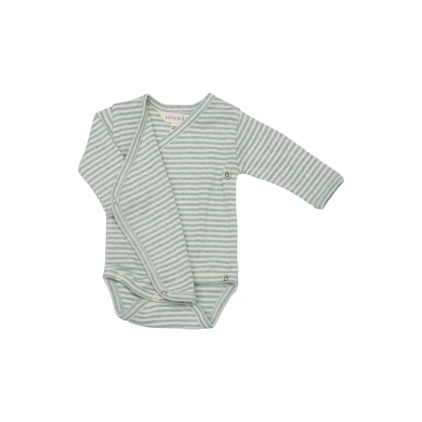 Nyfødt slå-om body, jade/offwhite