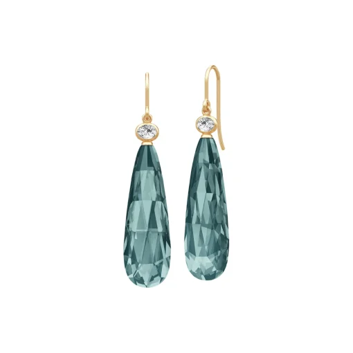 Ofelia Drop Øreringe, midnight blue