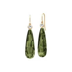 Ofelia Drop Øreringe, olive green