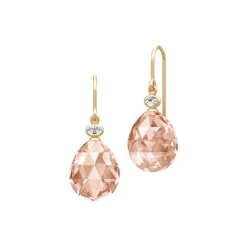 Ofelia Øreringe, peach morganite