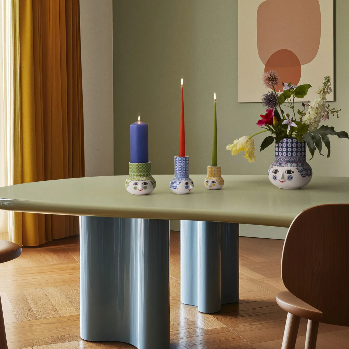 Olga Lysestage, grøn