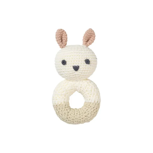 Oline kanin rangle, white/beige/rose
