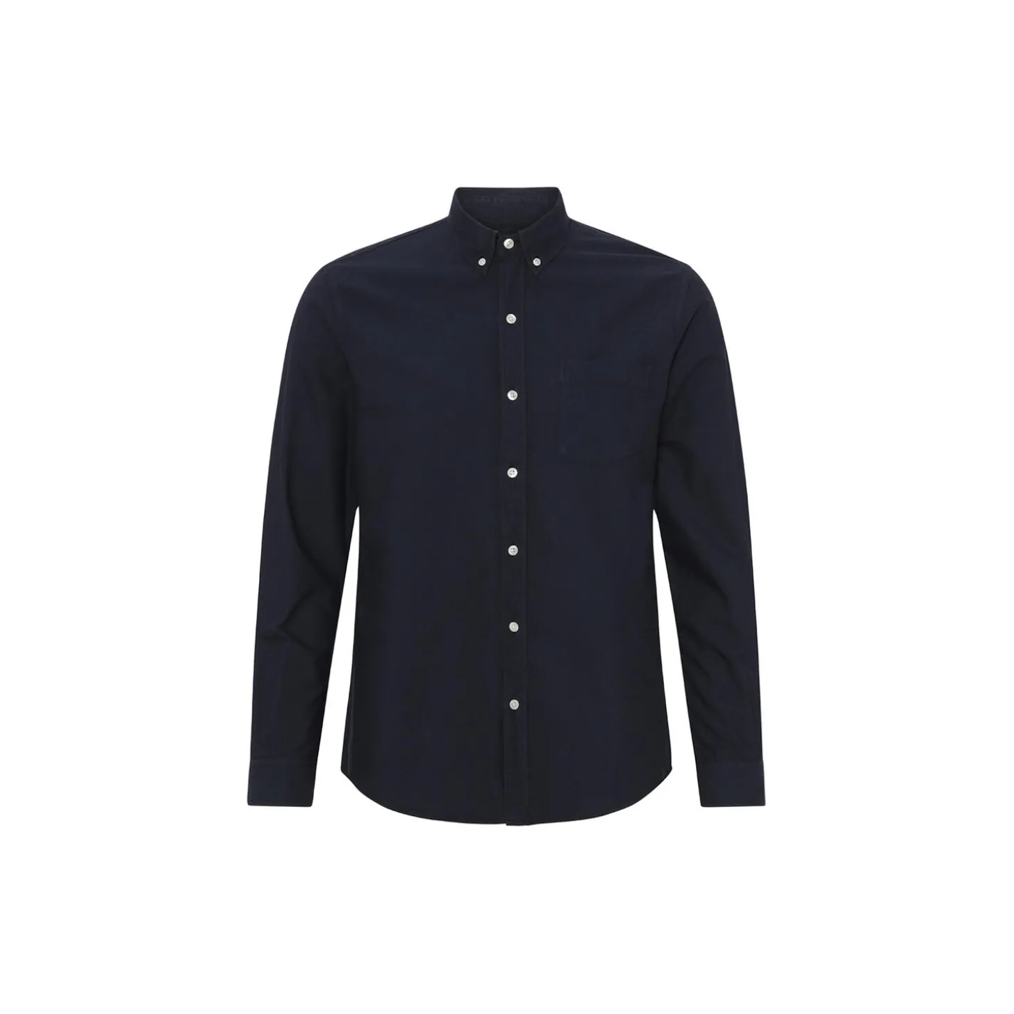 Organic Button Down Shirt, navy blue