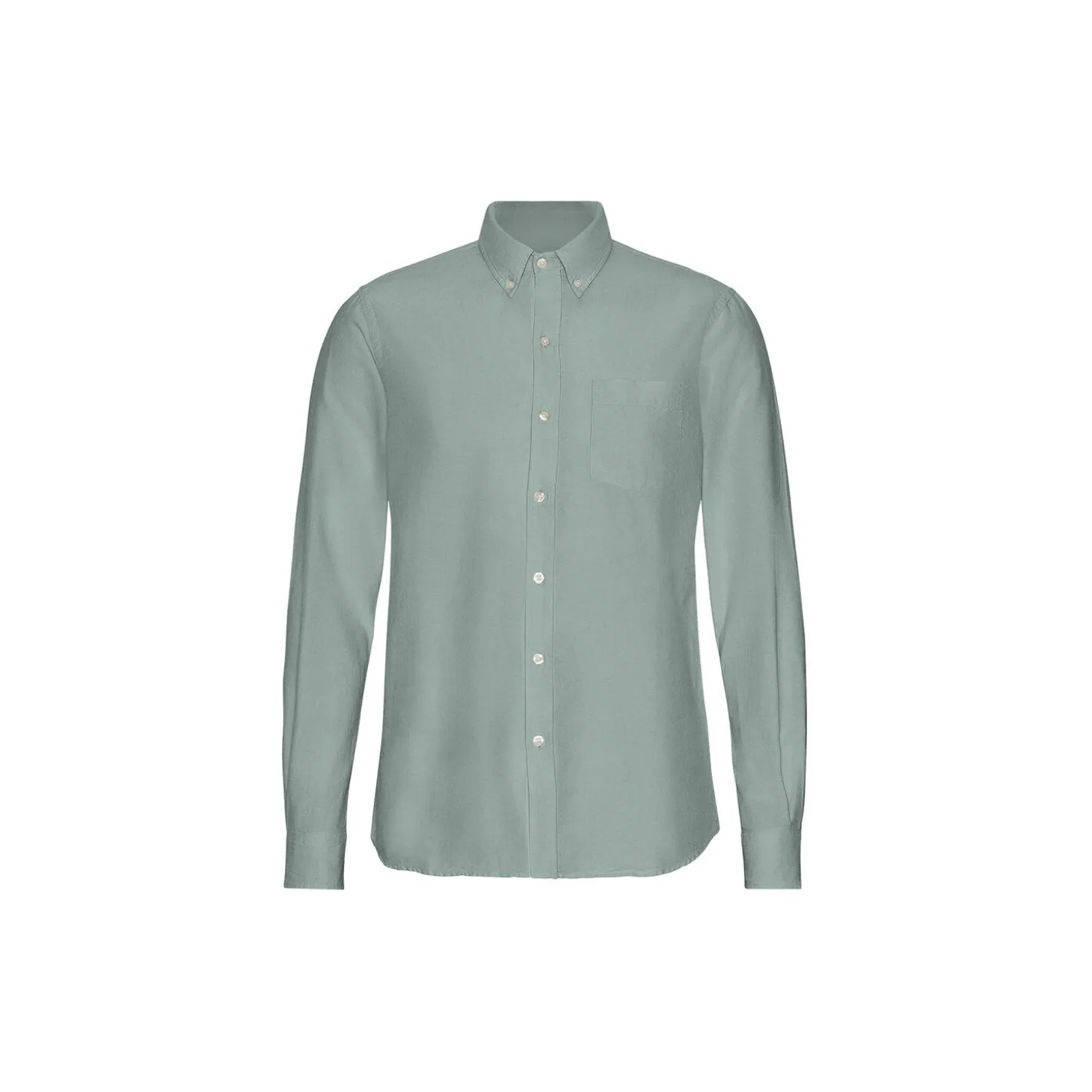 Organic Button Down Shirt, steel blue
