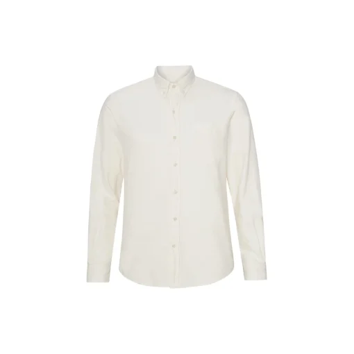Organic Button Down Shirt, ivory white