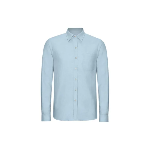 Organic Flannel Shirt, seaside blue