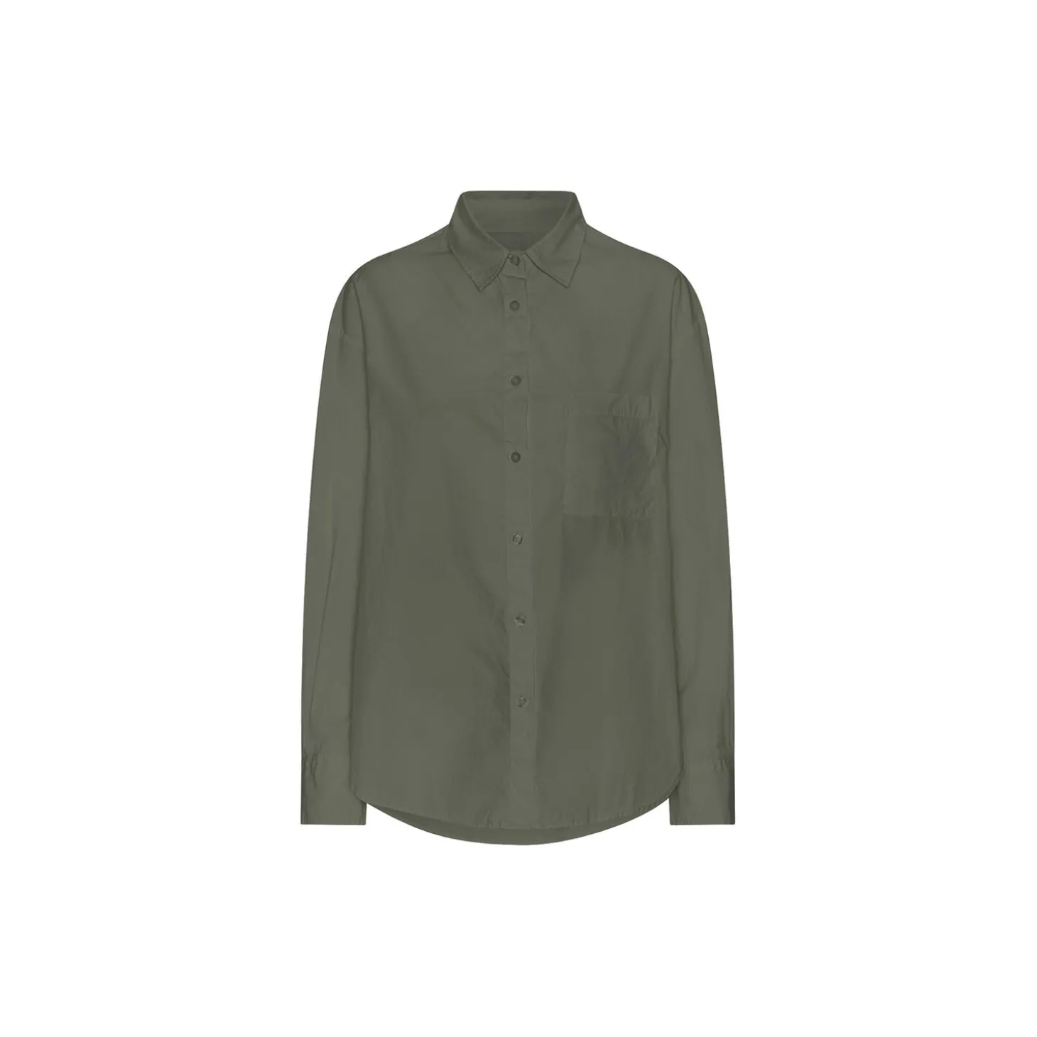 Organic Oversized Shirt, dusty olive