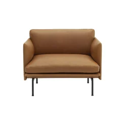 Outline Chair, refine leather cognac/black