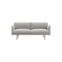 Outline Sofa 2-seater, clay/black