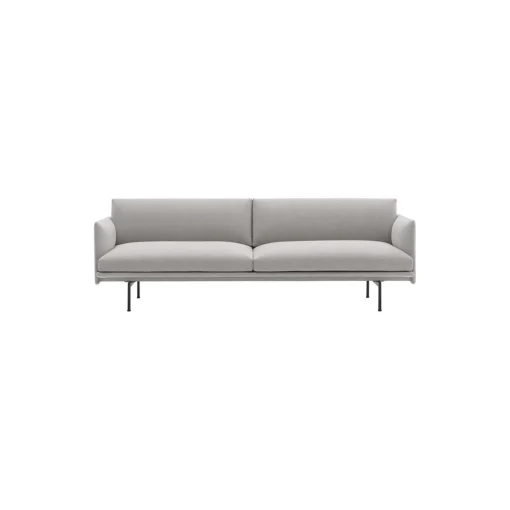 Outline Sofa 3-seater, clay/black