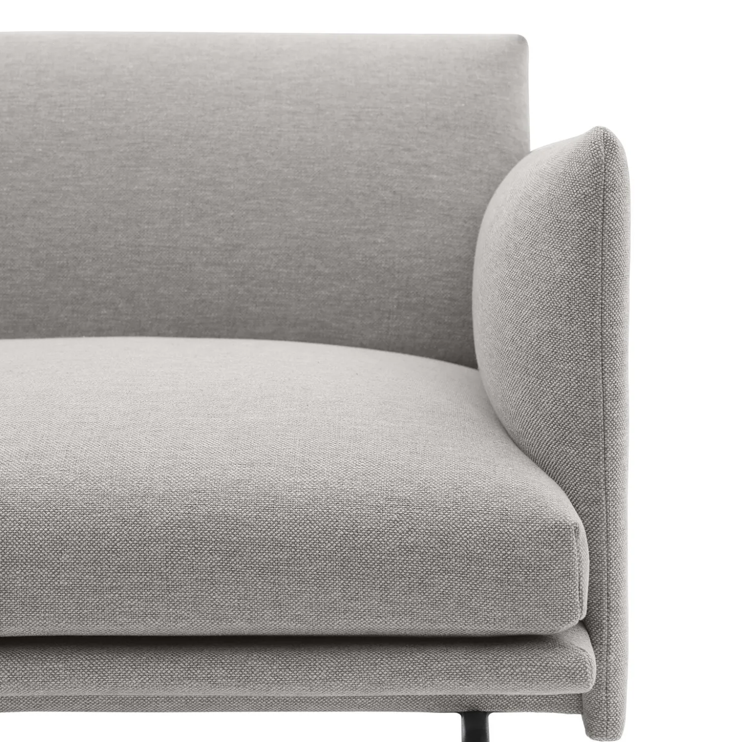 Outline Sofa 3-seater, clay/black
