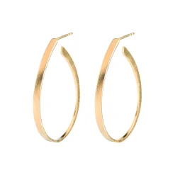 Oval øreringe, guld