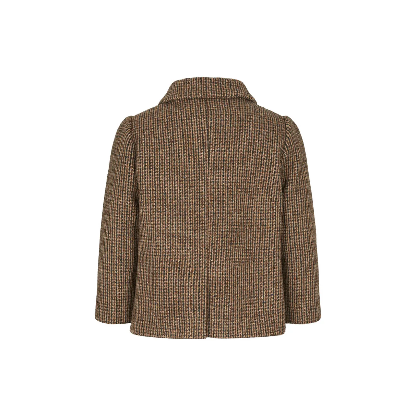Oval Wool Coat, earthy check