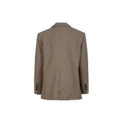 Oversized check blazer, brown check