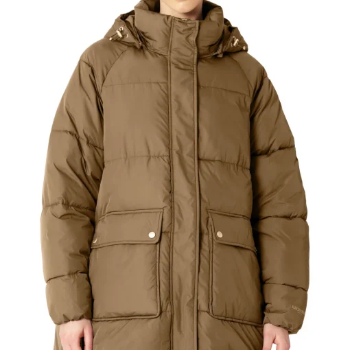Oversized Padded Coat, mocca