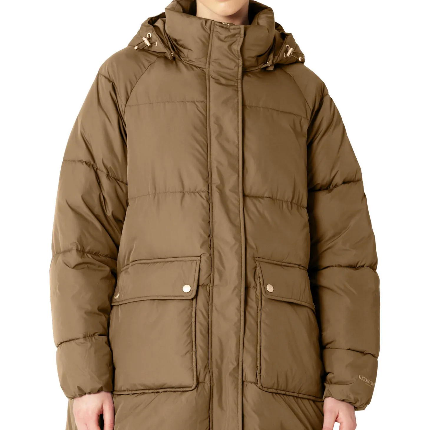 Oversized Padded Coat, mocca