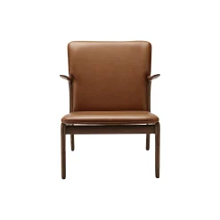 OW124 Beak Chair loungestol, olieret valnød/cognac