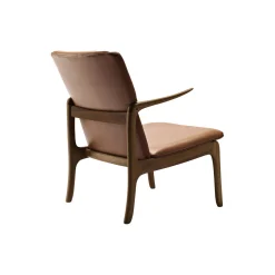 OW124 Beak Chair loungestol, olieret valnød/cognac