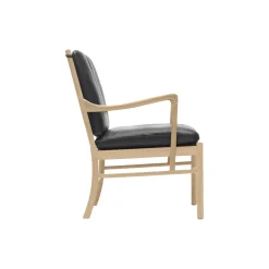 OW149 Colonial Chair loungestol, olieret eg/sort